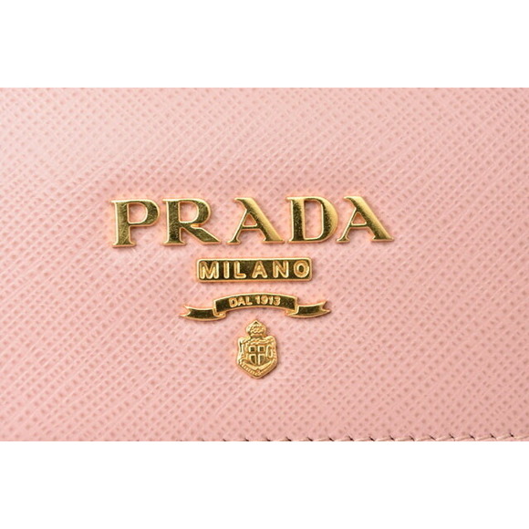 Prada Key Case 6-Row Saffiano Metal Pesco Pink - Picture 3 of 7